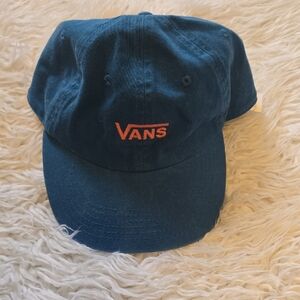 Vans Navy Cap with Vibrant Orange Logo